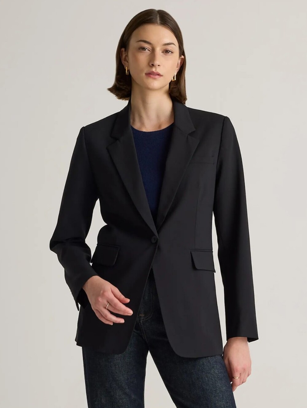 Quince Italian Wool Long Blazer- M